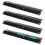 EOJDDPA Universal Flammenspender für Gasgrills - 4er-Pack Emailstahl Brennerabdeckung, Einstellbar...