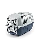lionto Hundetransportbox aus robustem recyceltem Kunststoff, 55x36x36 cm, Transportbox mit...