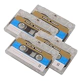 4 x Blanko-Audio-Klebebänder – transparente Hülle, DIY-Kassettenbänder für kreative Grüße,...