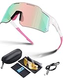 Winyoher Schnelle Brille Laufbrille Damen UV400 Sport Sonnenbrille Sportbrille Winddicht...
