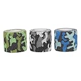 Toyvian 3Stücke Selbstklebende Elastische Camouflage Haustierbandagen für Knieschutz und...