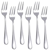 6 Stück Kuchengabel,Dessertgabeln Edelstahl Set,Edelstahl Gabeln,...