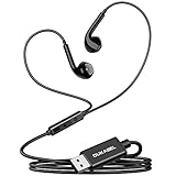 DuKabel USB In Ear Kopfhörer PC Headset mit Mikrofon und Lautstärkeregler USB Gaming Headset für...