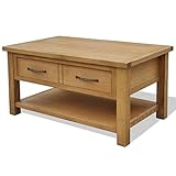 BUKSCYJS Couchtisch kleine Zimmer, Sofatisch, Wohnzimmertisch Couchtisch 88x53x45 cm Massivholz...