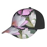 Baseballkappe, Motiv: rosa Schmetterling, 1 Druck, feuchtigkeitsableitend, leicht, Sommer,...