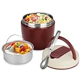 Romon Thermobehälter für Essen 1200ml, Thermoschüssel mit Deckel, Warmhaltebehälter aus...