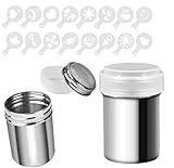 2er-Pack Edelstahl-Pulverstreuer Powder Shakers Mesh Shaker Kakaostreuer Streuer mit Deckel für...