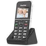 Easyfone T100 GSM Seniorenhandy ohne Vertrag, Großtasten Mobiltelefon Einfach und Tasten...