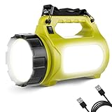 LE LED Handscheinwerfer, Taschenlampe Aufladbar CREE Akku Handlampe & Handstrahler mit Powerbank,...