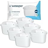 Wessper Wasserfilter Kartuschen für Kanne, Ersatz für Brita Maxtra + Filterkartuschen,...