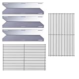 Htanch Edelstahl-Heizplatte und 48,9 cm Grillroste für Jenn Air 720-0336,720-0337,720-0511,...
