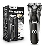 Rasierer Herren Elektrisch, Kayeeno Rechargeable Elektrischer Nass und Trockenrasierer für Männer...