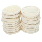 LIFKOME 18 Stück Luffa Pads Gesichtsreinigungspads aus Natürlichem Luffaschwamm 65cm Rund Peeling...