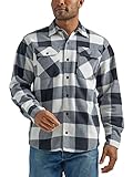 Wrangler Authentics Herren Fleece hemdjas met lange mouwen Hemd mit Button Down Kragen,...