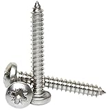 Bolt Base 4,8 mm x 19 mm/No. 10 x 3/10,2 cm A2 Edelstahl Pozi Pan Head selbst Tappers Blechschrauben...