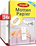 Aeroxon Mottenschutz Kleiderschrank 24 Mottenpapier - Effektiver Schutz gegen Kleidermotten,...