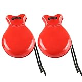 2 Stück Flamenco Tanz Kastagnetten Mit Saite Holz Spanisches Kastagnetten Handschlaginstrument...