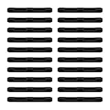 10 Paar Schwarz Silikon Bügelmanschetten 2,5mm Bügelspitzen 55x7mm Ohrmanschetten für Brillen...