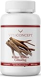 Roter Panax Ginseng Extrakt 600 mg (20% Ginsenoside) | echter koreanischer Ginseng | vegan | 120...