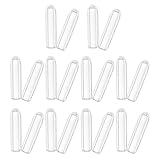 Sosoport 20 Stück Transparente Kunststoff Hakenendkappen 15mm für Metall Kleiderbügel Drahtschutz...