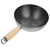 SHINEOFI Edelstahl Wokpfanne 20cm Wabenmuster Antihaftbeschichtet Induktionsgeeignet Kratzfestes...