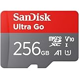 SanDisk Ultra Go Micro SDXC Speicherkarte 256 GB + SD Adapter (Für Android Smartphones und Tablets,...