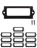 FUXXER 10x Etiketten-Fenster im klassischen Design, 83 x 33 mm, schwarz 10er Set