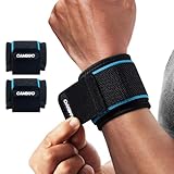 CAMBIVO Handgelenk Bandagen Krafttraining, 2 Stück Verstellbare Handgelenkstütze Wrist Wrap für...