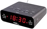 auvisio Uhrenradio: UKW-Radiowecker mit 2 Weckzeiten und LED-Anzeige, Schlummer-Funktion (Radio mit...
