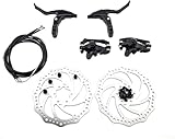 Azatemgo 160 mm Fahrrad-Scheibenbremsen-Set, Bremssattel vorne und hinten, Bremsscheiben-Set,...