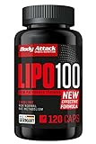 Body Attack LIPO 100, 120 Caps / 20 Portionen, mit Lipocholine®, 400 mg Koffein aus pflanzlichen...