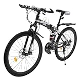 Klapprad in 26 Zoll Höhenverstellbar Klapprad Erwachsene Jugendliche für Faltrad Schnellfaltsystem...