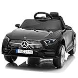 LEADZM Kinder Elektroauto Mercedes Benz CLS 350 mit 12V Kinderauto Elektrisch 2,4G-Fernbedienung,...