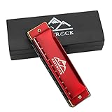 EastRock Mundharmonika C-Dur Harmonica mit Box 10-Loch Muntamonika für Student, Fortgeschrittene...
