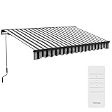 Outsunny Gelenkarmmarkise elektrisch Balkonmarkise 395 x 250 cm Sonnenschutz mit UV-Schutz,...