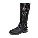 oxsdMKQ Stiefel für Damen, kniehohe lange Stiefel für Damen, wasserdicht, Arbeitsstiefel,...