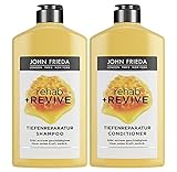 John Frieda Rehab + Revive - Shampoo und Conditioner - Vorteils-Set - Tiefenreparatur für extrem...