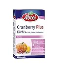 Abtei Cranberry Plus Kürbis - hochdosiert - Nahrungsergänzung für Bindegewebe, Schleimhaut und...