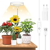 SUWITU Pflanzenlampe LED Vollspektrum, 48 LEDs Pflanzenlicht mit Zeitschaltuhr 4/8/12/18 Timer,...