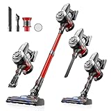 Hearten Akku Staubsauger Kabellos 25KPa Akkusauger Leise Bis zu 60 Min Laufzeit mit Touchscreen und...