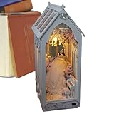 Dekoration Für Die Bücher Nische - Miniaturhaus Buchstütze | Dekoratives Mini Haus Buch Nook Mit...