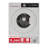 Sharp ES-NIB814BWNA-DE Einbau-Waschmaschine, A (A bis G), 8 kg, 1400 U/min., Advanced Inverter...