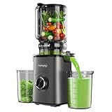 Entsafter Slow Juicer mit 120mm XL-Einfüllöffnung für ganze Gemüse und Obst, 600 mL...