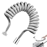 Duschschlauch, Teleskopischer Brauseschlauch 5m PVC Dusch Schlauch G1/2 Spiralschlauch Wasser...