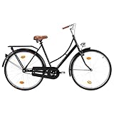 vidaXL Hollandrad 28 Zoll, Hollandfahrrad mit batteriebetriebenem Licht, Fahrrad mit Schutzblech,...