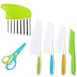 Hmfmdy Küchenmesser Set 6 -Teiliges, Kinder Küchenmesser Set zum Schneiden und Kochen von Obst...