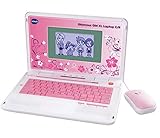 VTech Glamour Girl XL Laptop E/R – Lerncomputer mit 240 Lernspielen zum Lernen von Fremdsprachen,...