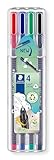 STAEDTLER 334 SB4 Triplus Fineliner 4 Stück farbig sortiert