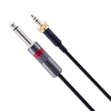 ALFAAL 3,5 mm Schraubverschluss Stereo auf 1/4 6,35 mm Gitarre Bass Instrumentenkabel...