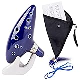 Czemo Zelda Okarina 12 loch Legende von Zelda Ocarina der Zeit, Zelda Alto C mit Schutztasche +...